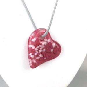 Pink Cast Glass Necklace